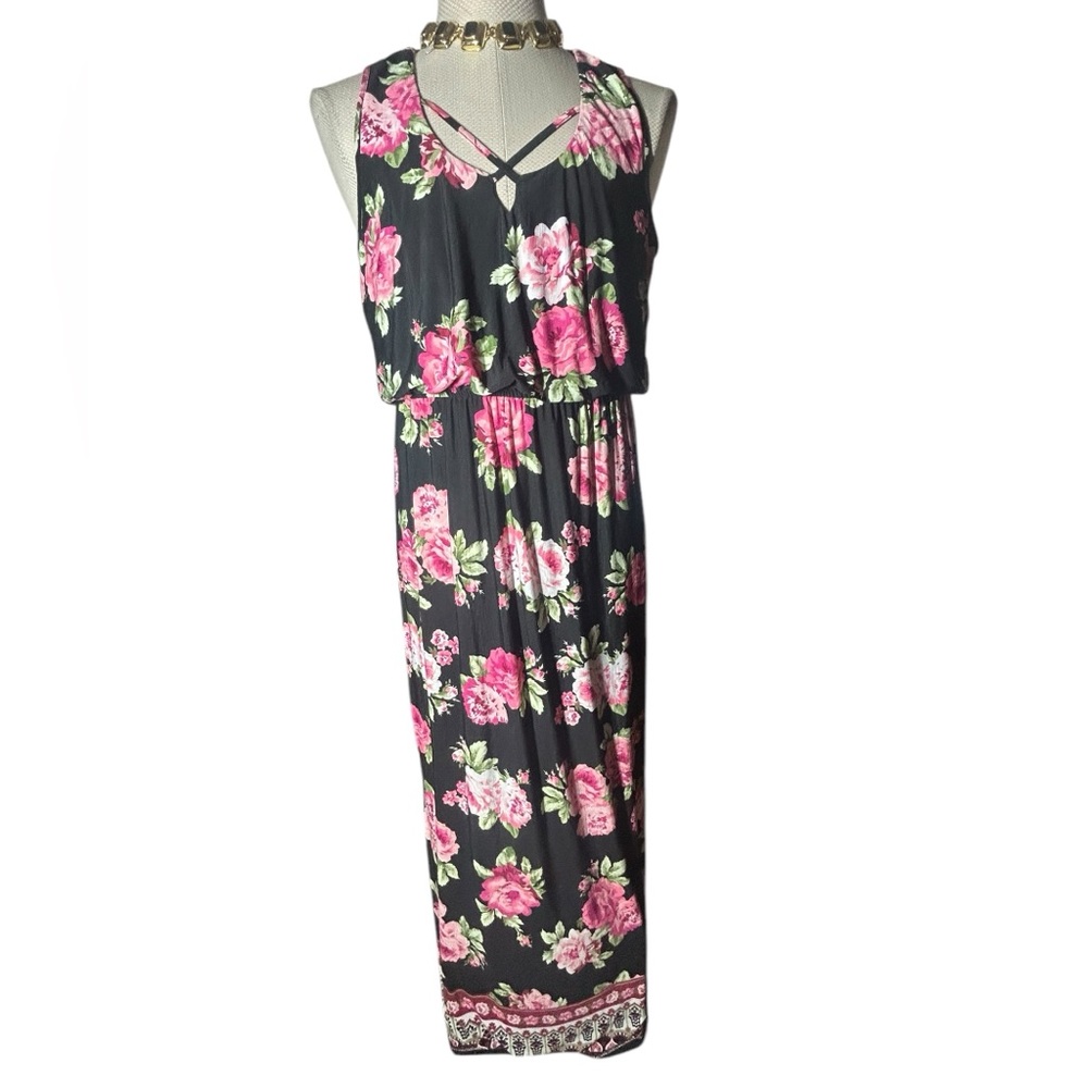 THREE PINK HEARTS Maxi Dress Floral Size XXL